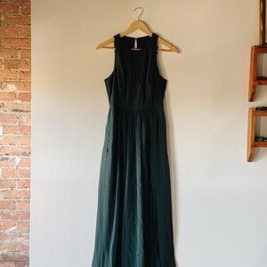 Elegant Green Sleeveless Maxi Dress